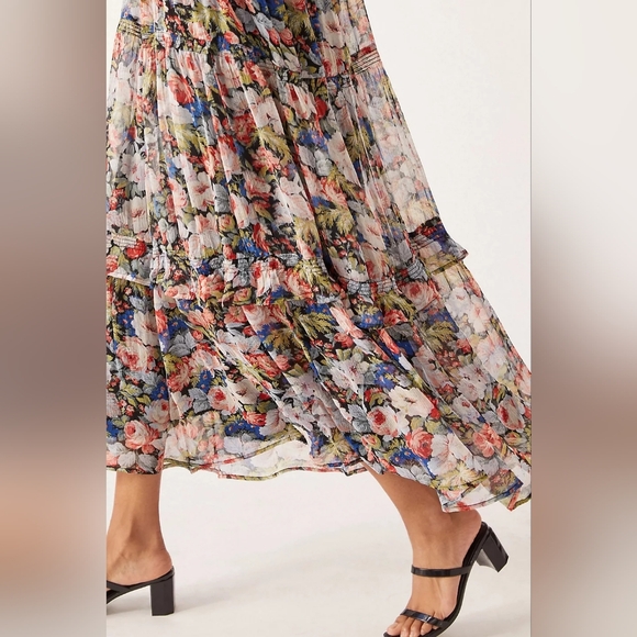 Anthropologie The Marais Printed Chiffon Maxi Dress - Picture 4 of 10